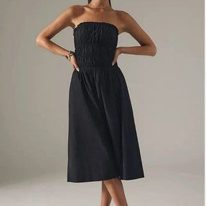 Anthropologie Maeve Strapless Smocked Dress